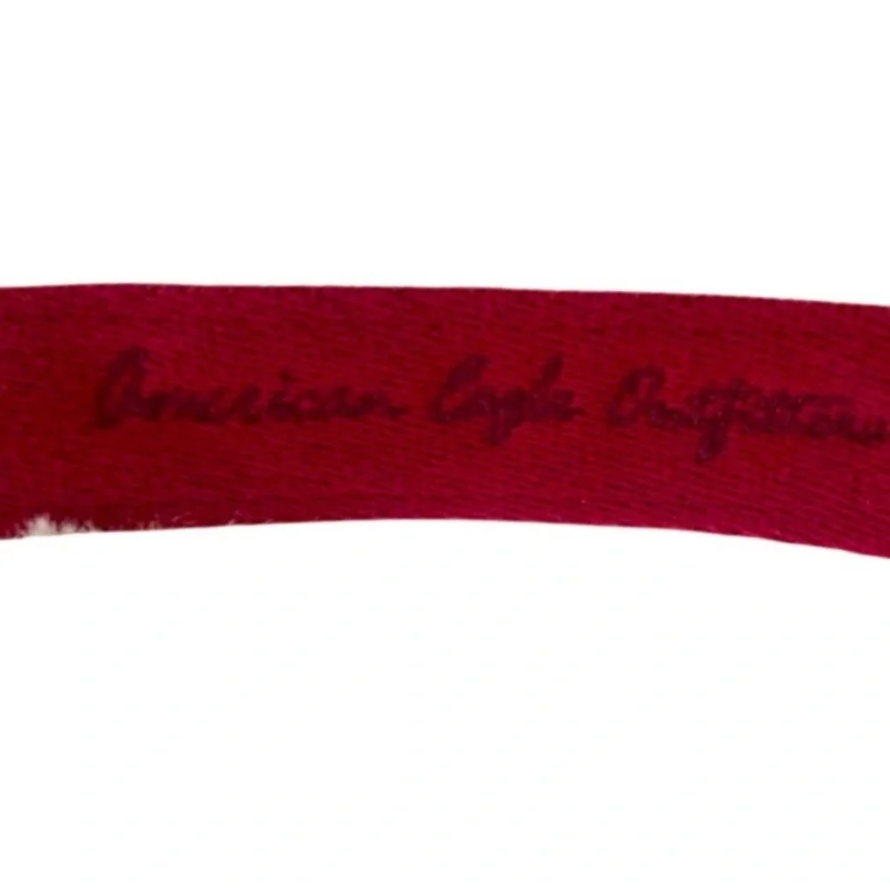 Vintage Red Nautical Belt Americans Eagle Outfitters with Silver D ring - Picture 6 of 8